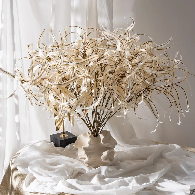 feuilles saule artificielles branches eucalyptus vert beige modernes decoration intérieur naturelle sans entretien longues