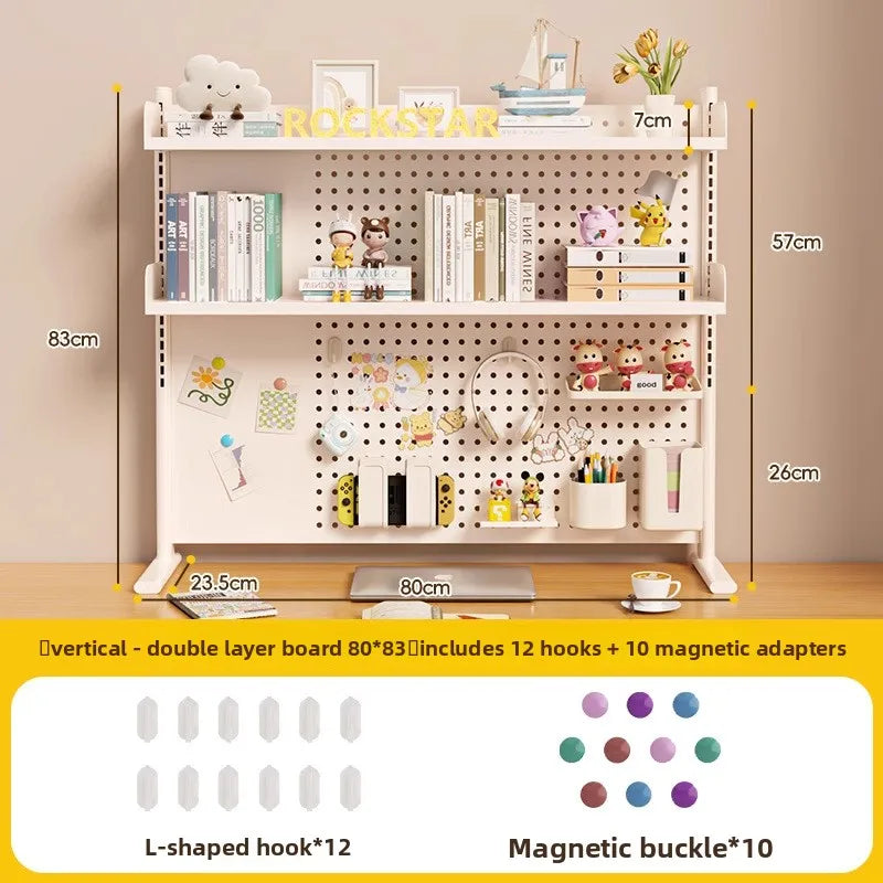 étagère murale modulaire métal blanc porte crayons support objets moderne