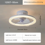 ventilateur or blanc moderne télécommande led transparent 50cm certification ul vde rohs