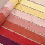 rubans coton coloris unis classiques vert olive jaune rose pâle rouge bleu blanc marron