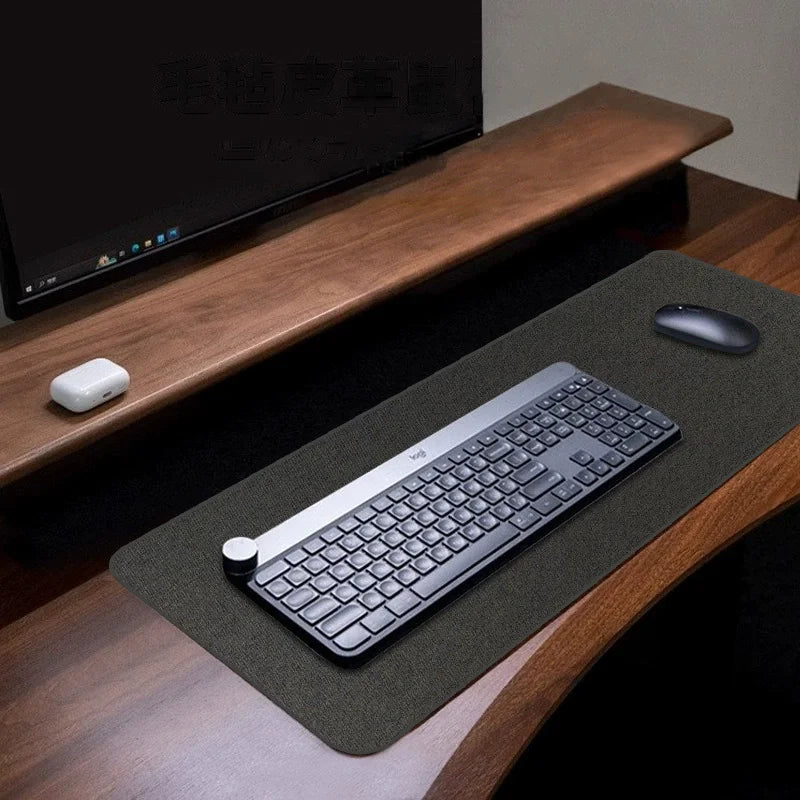 tapis souris gris moderne toile lin adhésif souris clavier jeu pc