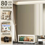 armoire rangement modulable pliable beige roulettes portes translucides jouets maison