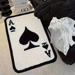 tapis moderne blanc noir as piques non slip polyester machine washable intérieur salon chambre