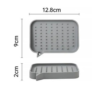 support savon silicone gris rose vert moderne salle bain drainage antidérapant