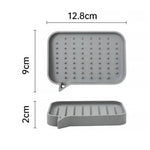 support savon silicone gris rose vert moderne salle bain drainage antidérapant