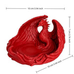 support bijoux forme phoenix noir rouge argent blanc brillant art déco fantastique montre bracelet
