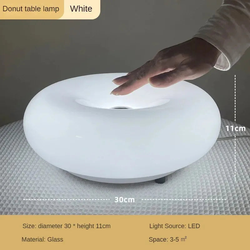 lampe décorative moderne orange blanche forme circulaire éclairage mural posable table moderne chambre étude