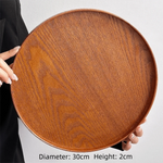 assiettes plates bois marron grain naturel modernes set différentes tailles