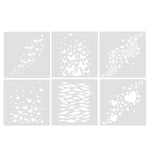 stencils blanc coeurs papillons moderne poissons libellules décoratifs jaune bleu rose