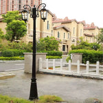 poteau lumineux vintage noir ip65 led éclairage public moderne cour jardin park lumière imperméable