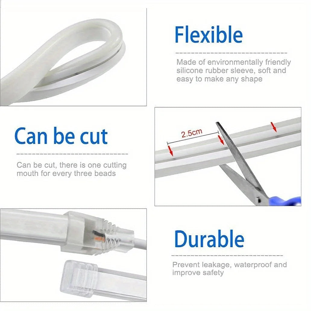 ruban led blanc adhésif flexible usb moderne décoration intérieure extérieure étanche gradation mouvement