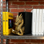 Comparaison de taille du serre-livres Dragon avec des livres