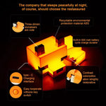 lampe table moderne orange pixel art veilleuse atmosphérique enfant chambre salon 12v
