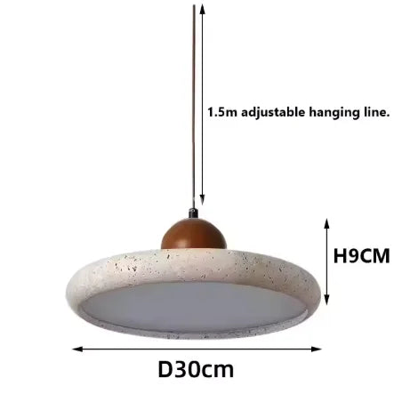 Suspension lumineuse pierre naturelle gris clair texture béton moderne minimaliste 249 2000 lumens