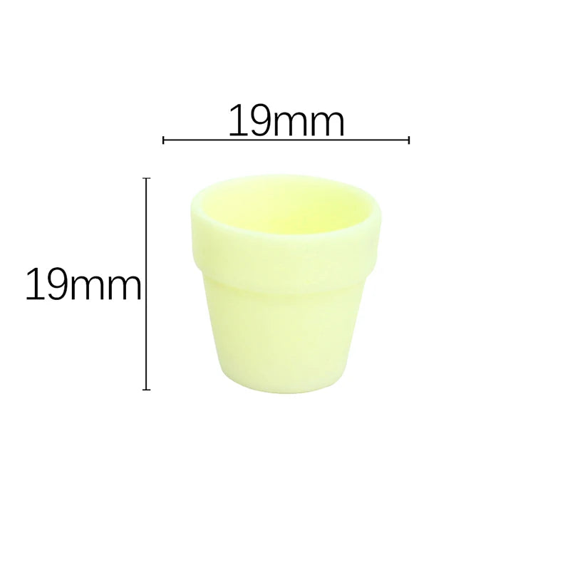 pots fleurs miniatures résine couleurs variées moderne minimaliste jardinage accessoires maison poupée éléments