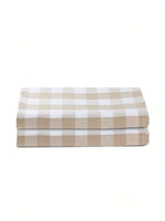 serviettes carreaux 100% polyester beige blanc table moderne cuisine restaurant