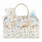sac rangement fleuri moderne multi usages polyestère réutilisable poches beige vert clair