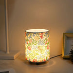 lampe moderne beige motifs floraux usb alimentée lumière chaude décoration chambre tissu floral