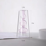 vase verre transparent billes sphériques minimaliste couleur gris bleu vert orange rose