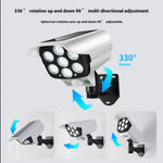 caméra surveillance solaire led moderne blanc noir capteur mouvement ip45 étancheModes d'éclairage veilleuses