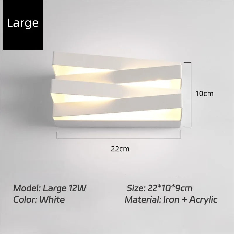 applique murale led moderne noir blanc ip65 2492000lm 85265v minimalisteextérieurintérieur