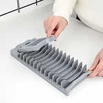 support vaisselle pliable gris blanc compartiments assiettes moderne utilisation multiple rangement cuisineolvable