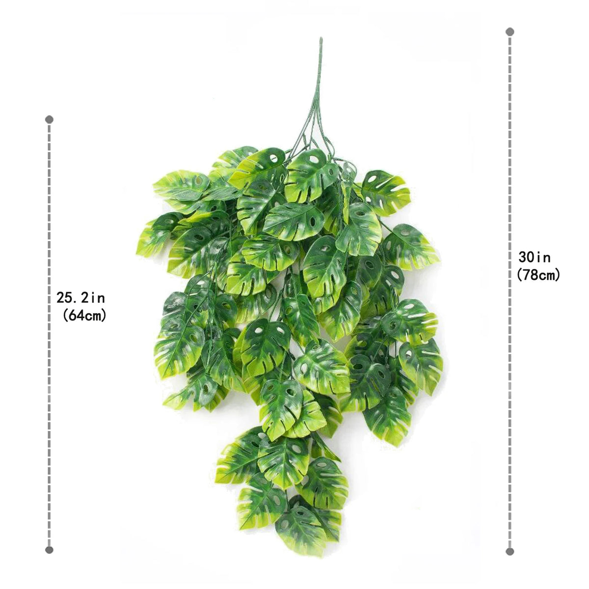 plantes artificielles suspendues feuilles vertes modernes minimalisteextérieur accrochées cordelettes support suspension