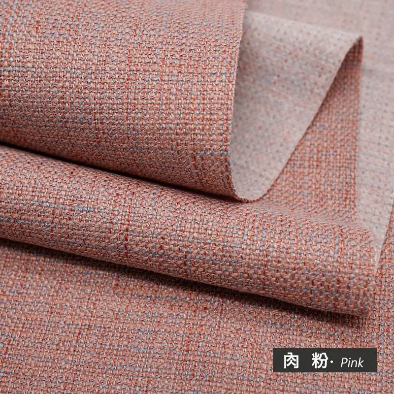 tissu maison coton lin résistant gris rose bleu texture moderne 100x150cm 350g/m