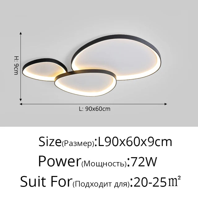 plafonnier led moderne blanc rond lumineux intérieur salon chambre salle manger