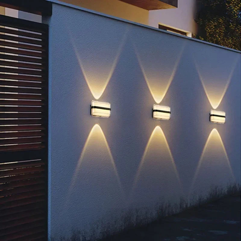 applique murale moderne led noir blanc ip65 verre borosilicate aluminium
