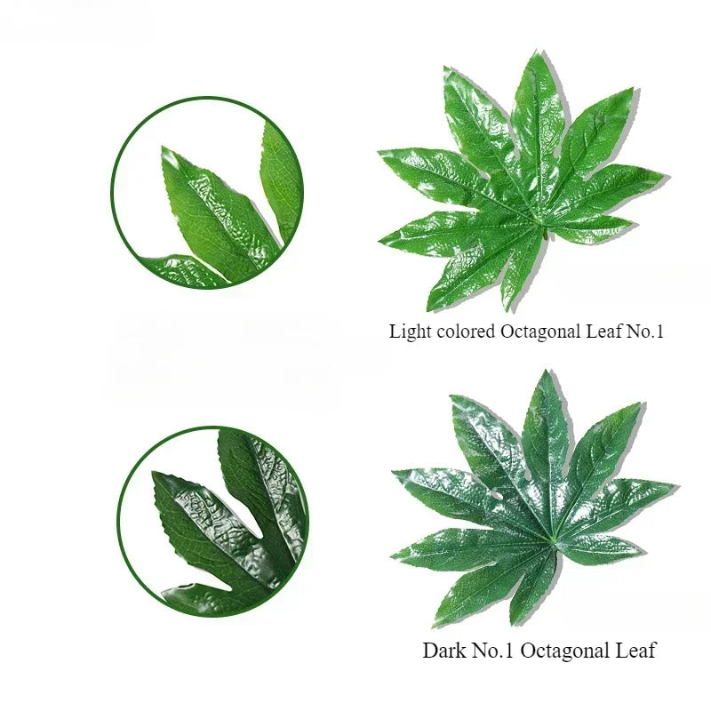 feuilles artificielles vertes plante décoration extérieure pièces plastique naturellement stylées chambre