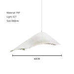 lampe suspendue moderne blanc beige tissu frisé opacité câble led chambre salon