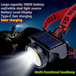 lampe frontale led rechargeable usb étanche camping pêche chasse sport noir clip moderne