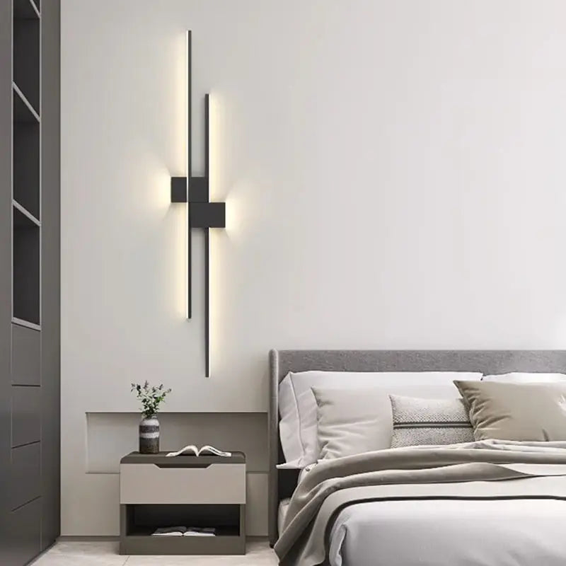 Lampe de chevet murale design avec éclairage LED pour salon contemporain
