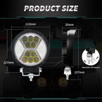 phares led travail antibrouillard ip67 combo angle noir moderne utilitaire robuste offroad adjustable mounting