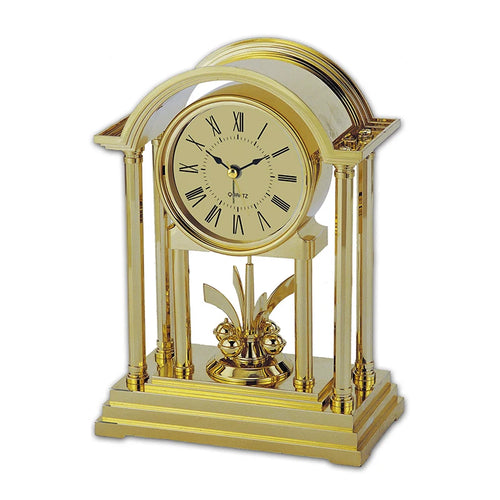 horloge table or motif floral classique quartz aiguille vintage décoration chambre