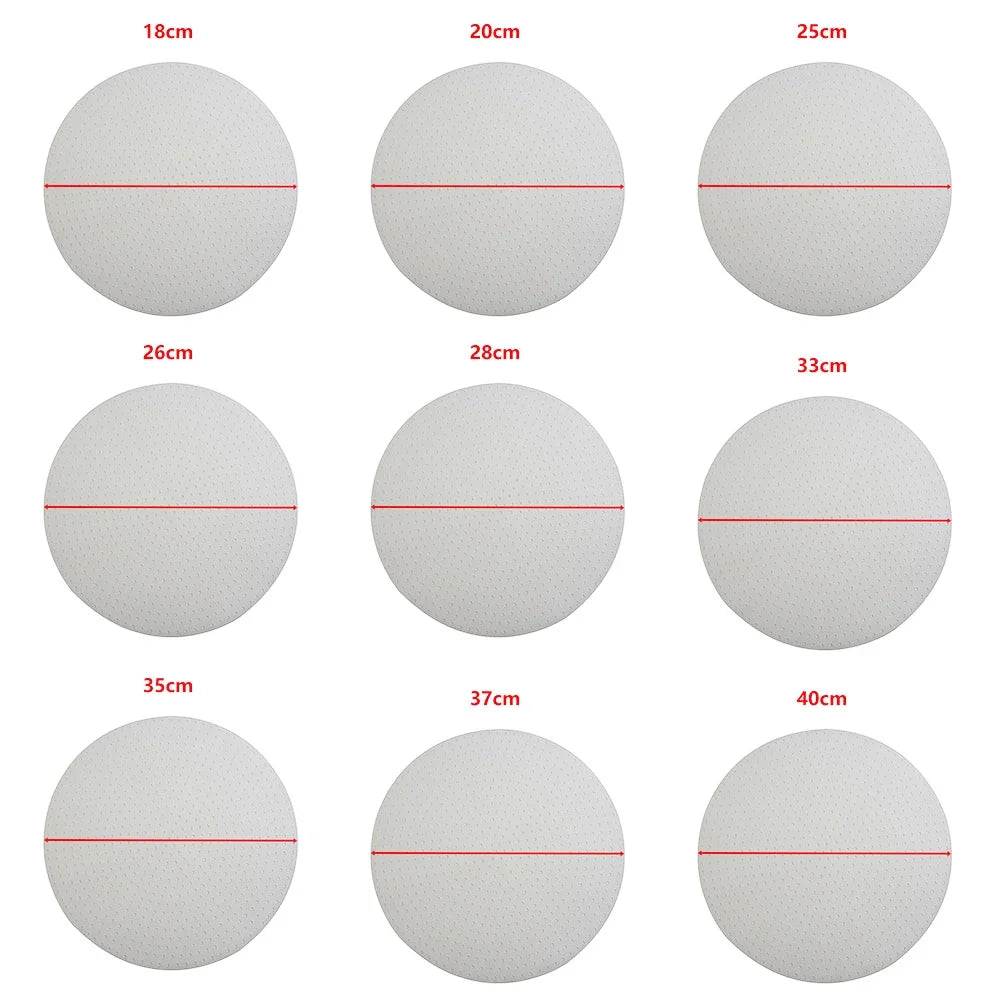 tapis cuisson riz silicone perforé moderne noir argenté blanc respectueux environnement 18cm 30cm 40cm