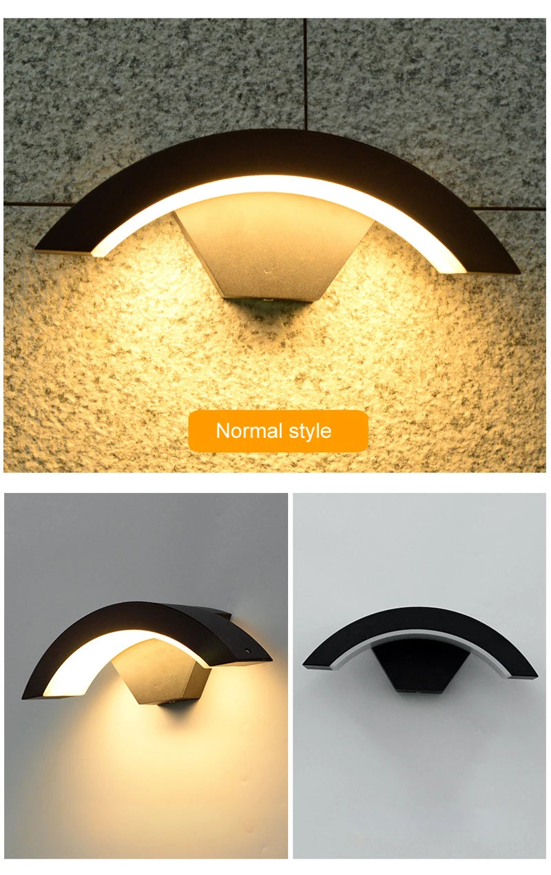 applique murale extérieure led détecteur mouvement radar noir doré moderneOutdoor lighting