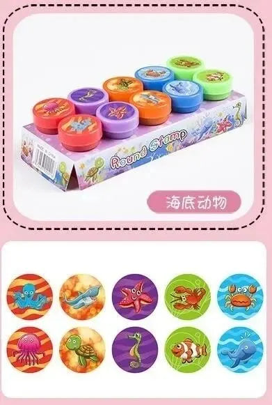 tampons dessin animé animaux visages peinture manuelle décoration photo enfant variées opaques
