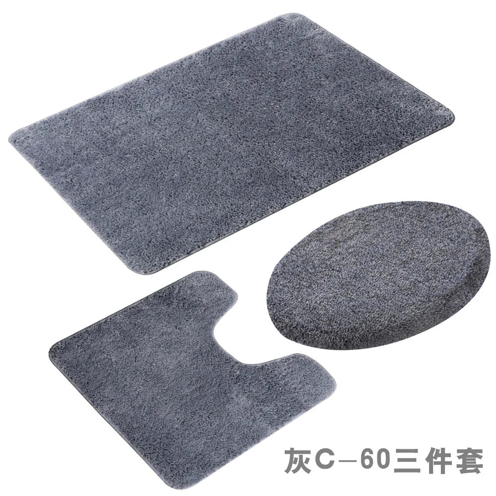 tapis bain moderne gris bleu beige rouge anti dérapant velours salle bain