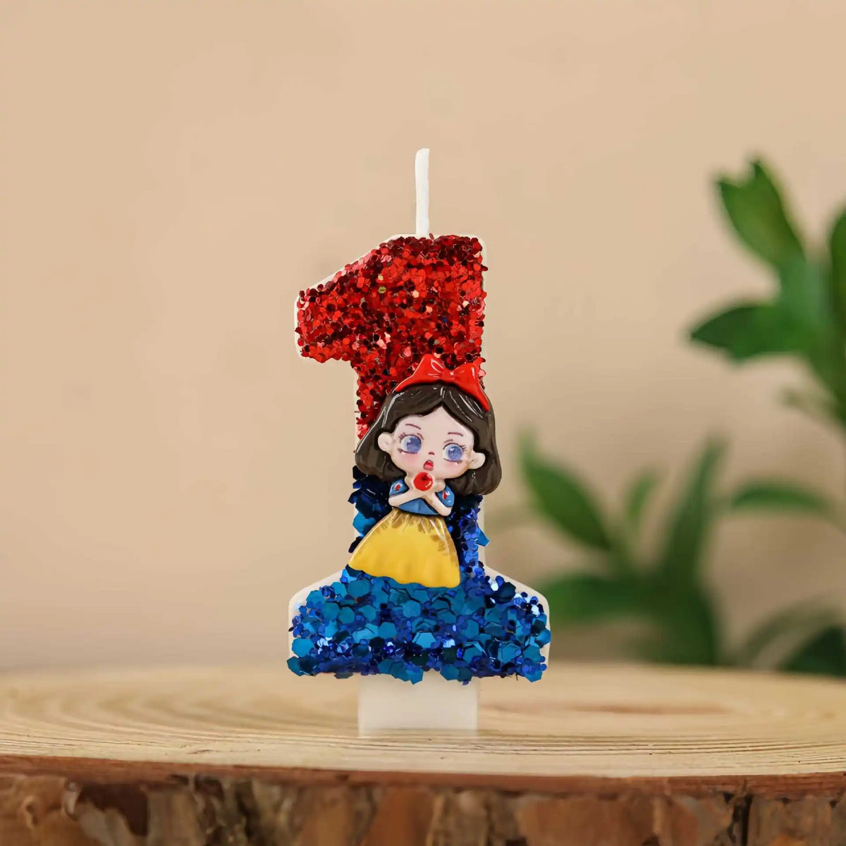 bougies numériques forme chiffres paillettées rouge bleu jaune blanc princesse anniversaire décoration gâteau festive