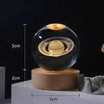 veilleuse globe céleste transparent doré planètes galaxie câble usb base bois deco chambre
