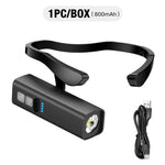 lampe frontale portable clip on noir moderne compact indicateur charge