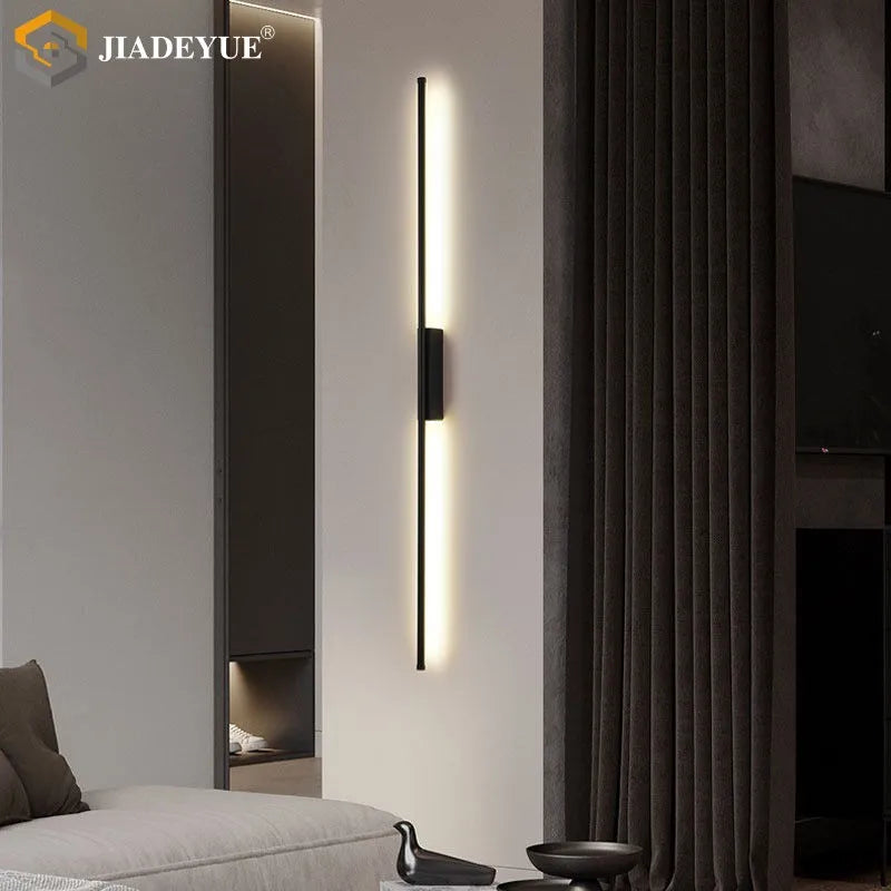 applique murale led moderne minimaliste noir éclairage quotidien 90 260V 3000K 4000K 6000K aluminium