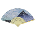 éventails pliants traditionnels japonais paysages fleurs calligraphie bleu beige rouge