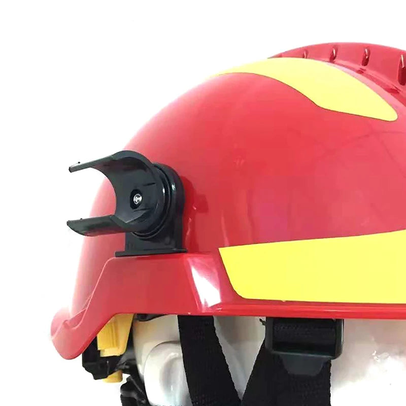 support lampe poche casque tactique accessoire escalade extérieur noir rouge jaune industrielle utilitaire encoches