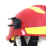 support lampe poche casque tactique accessoire escalade extérieur noir rouge jaune industrielle utilitaire encoches