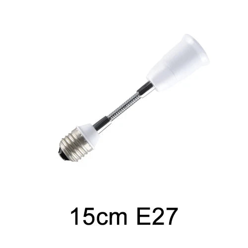 adaptateur culot E27 flexible blanc moderne 6cm 9cm 15cm 20cm 30cm 35cm 60cm