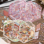 puzzle multicolore illustration magasin détaillée adhésif pièces puzzle boîte puzzle pince puzzle enfants jouet