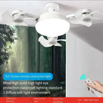 ventilateur lumière intégrée moderne blanc contemporain télécommande interrupteur muralModes lumière blanc neutre chaud